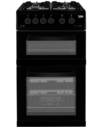 Beko KDG582K 50cm Twin Cavity Gas Cooker - Black